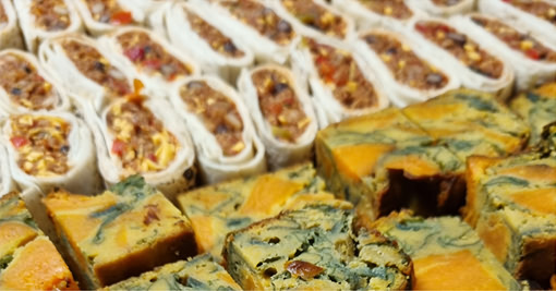 Plant based savoury catering